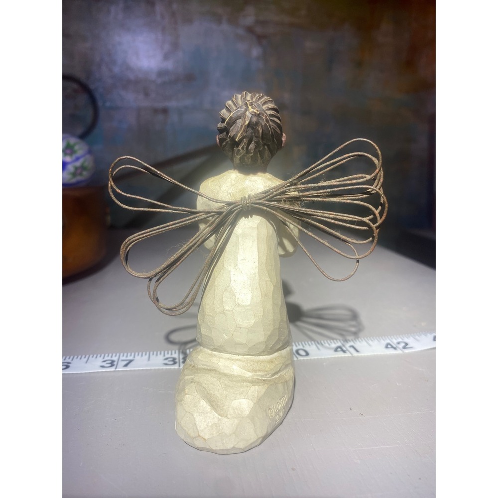 Willow Tree Angel of Prayer Figurine Susan Lordi Kneeling 4 Inch Cream Brown - Picture 3 of 3